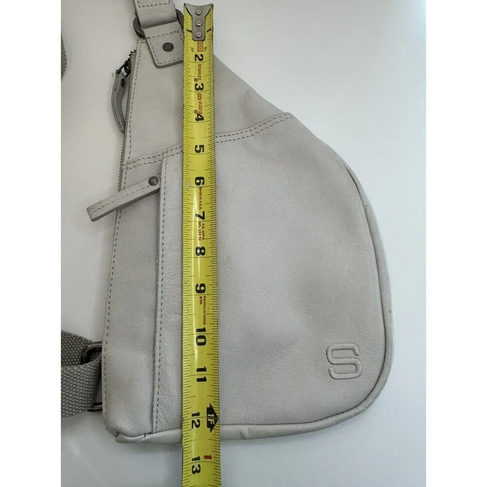 Spikes & Sparrow Flat Sling Bag Back Pack Taupe Leather
